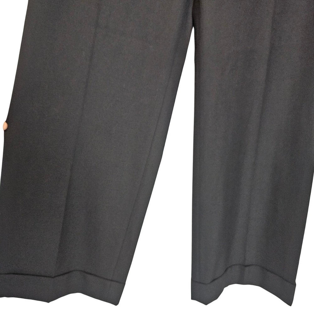 Ann Taylor Margo Wide Leg Pants Black Minimalist Quiet Luxury‎ Office Size 10 - Picture 5 of 12